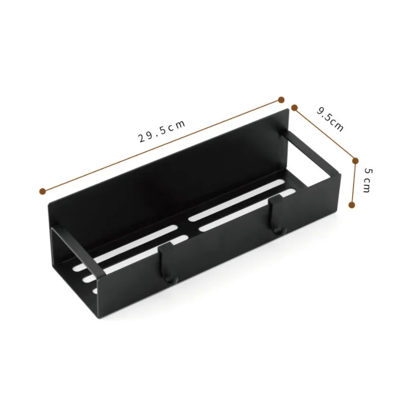 3-Tier Magnetic Fridge Spice Rack with Hooks, Black Iron, No Drill - image 8