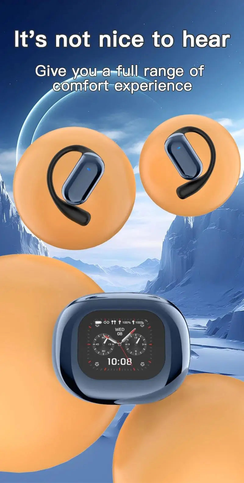 Open-Ear Hook Sports Earphones with Full-Color LCD Touch Screen - image 4