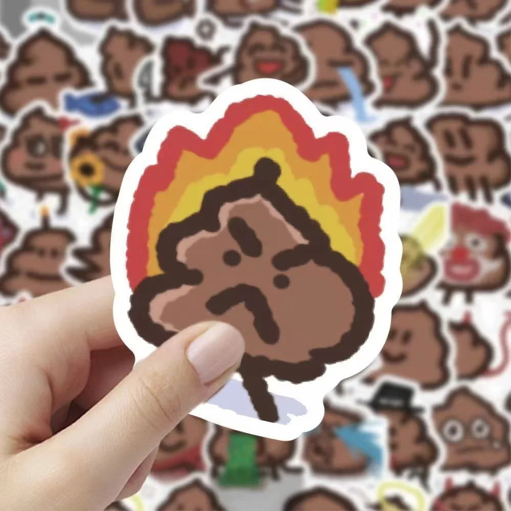 Funny Poop Emoji Stickers for Laptops and Water Bottles, 58 Pcs - image 5