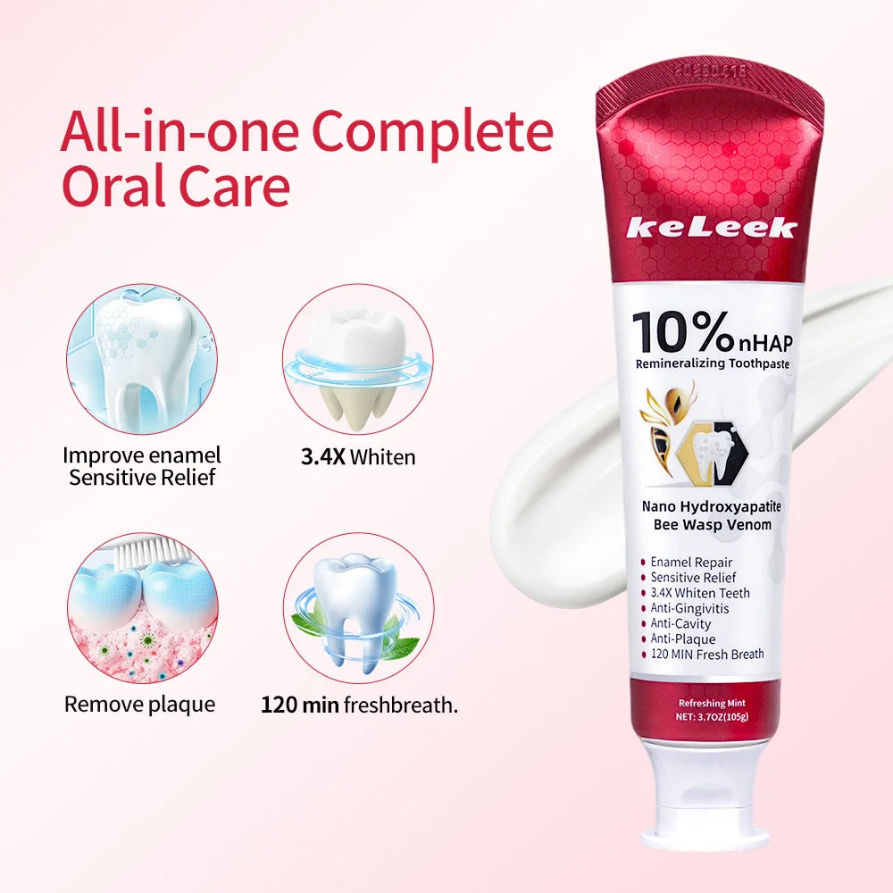 10% Nano-Hydroxyapatite Toothpaste with Bee Venom, Cool Mint, 105 g - image 3