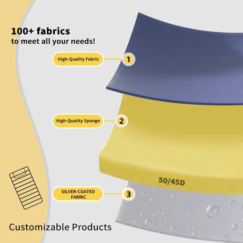 6-Fold Futon Lounging Mat with Washable Towel Fabric Cover, 180 cm - image 2