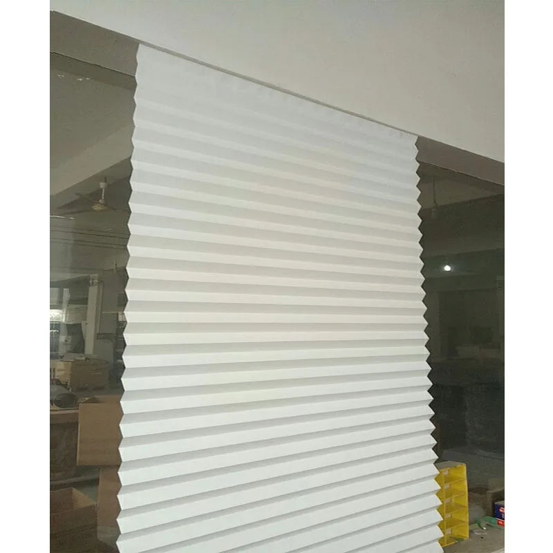 Cordless White Paper Pleated Blinds with Adhesive Top, 72" or 80" Long - image 3