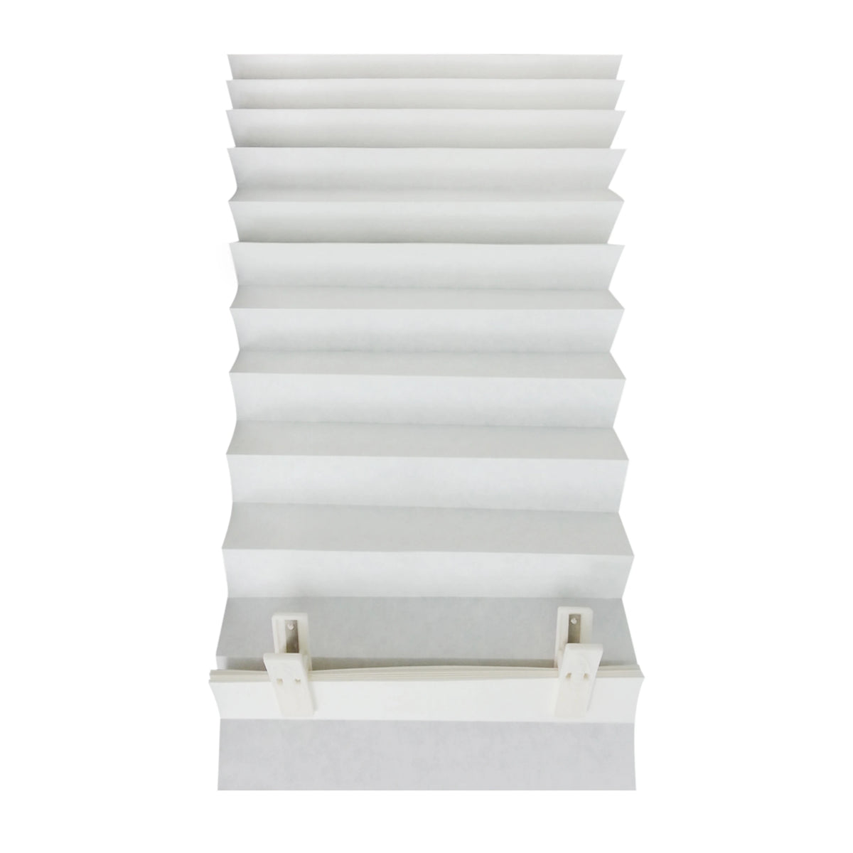 Cordless White Paper Pleated Blinds with Adhesive Top, 72" or 80" Long - image 2