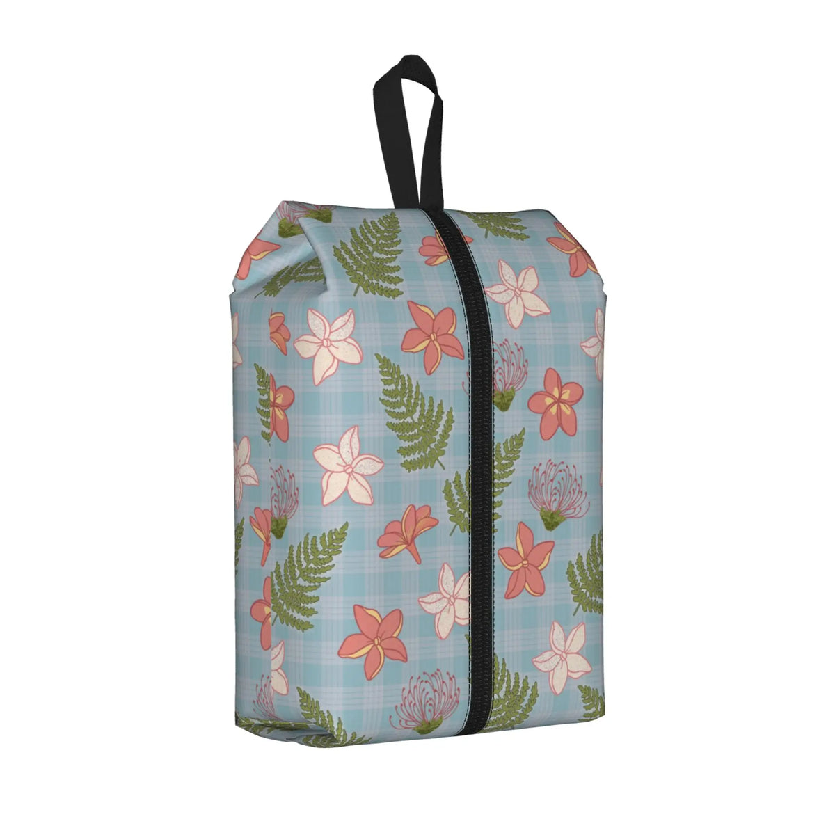 Hawaiian Drawstring Zipper Closure Boot Bag Travel Shoe Organizer Made Polyester
