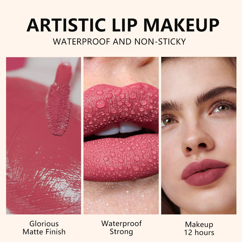 Waterproof Long-Lasting Lip Glaze with Herbal Ingredients, 20 Shades - image 5