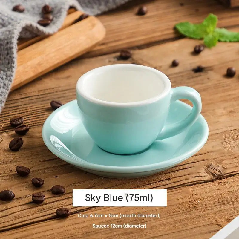 75 ml Porcelain Demitasse Espresso Cup, Dishwasher and Microwave Safe