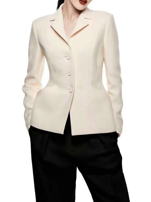 Luxury Fashion 3D Tailoring Cinching Commute Elegant Cropped Jacket Blazers Ladies Blazer