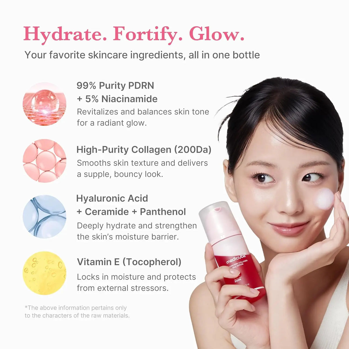 Pink PDRN Collagen Bubble Serum for Face and Body, Vitamin C and E - image 3