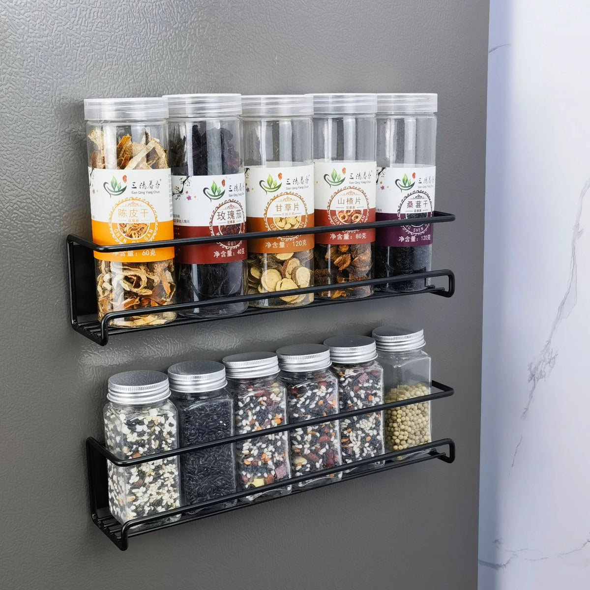 Magnetic Fridge Side Spice Rack, Black Carbon Steel, Sets of 1, 2 or 4 - image 2