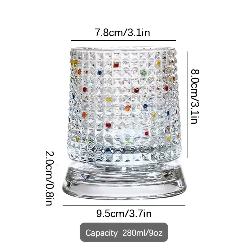 Hand-Painted Crystal Whiskey Glass with Rotatable Base, 10 Styles - image 6