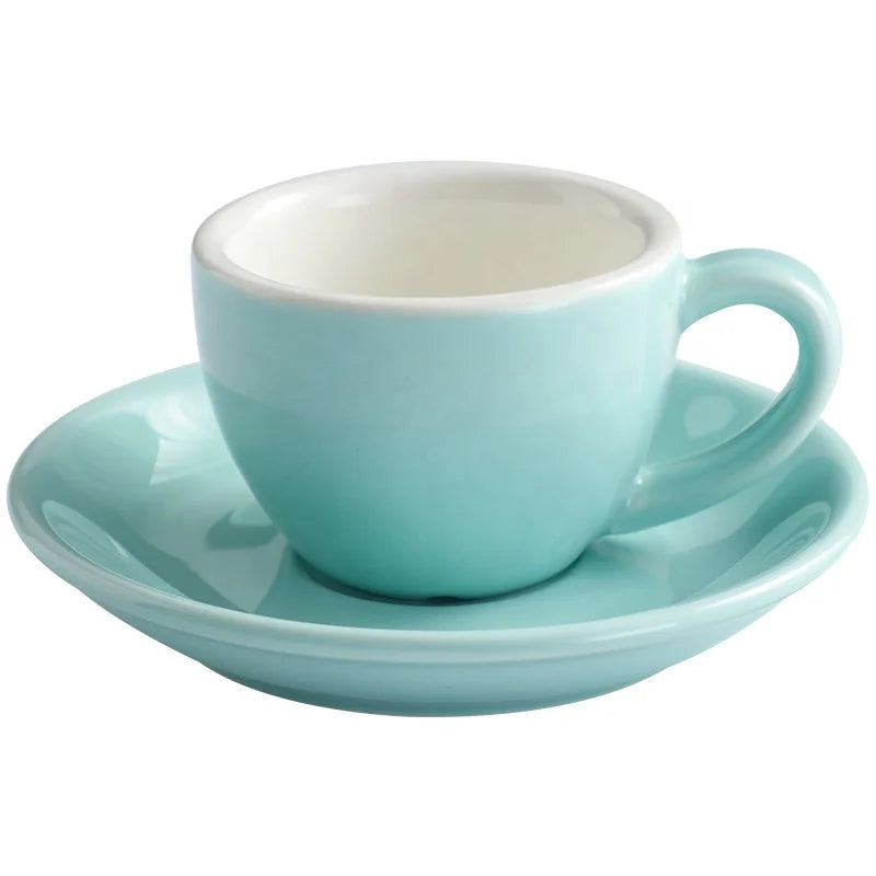 Porcelain Espresso Cups 75ml Mini Demitasse Coffee Mugs, Small Ceramic Shot Glasses