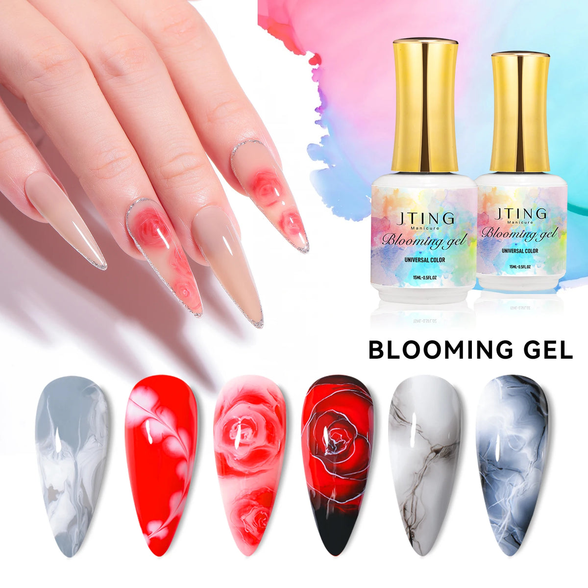 Nail Art Gradient Effect Universal Colors Clear Blooming Gel Polish Bottle Nail Gel Polish