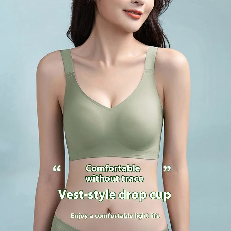 One-Piece Jelly Strip Bra, Wire-Free and Quick-Dry, Sizes M–3XL - image 2