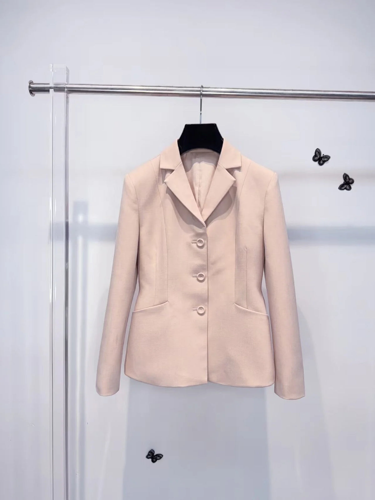 Luxury Fashion 3D Tailoring Cinching Commute Elegant Cropped Jacket Blazers Ladies Blazer