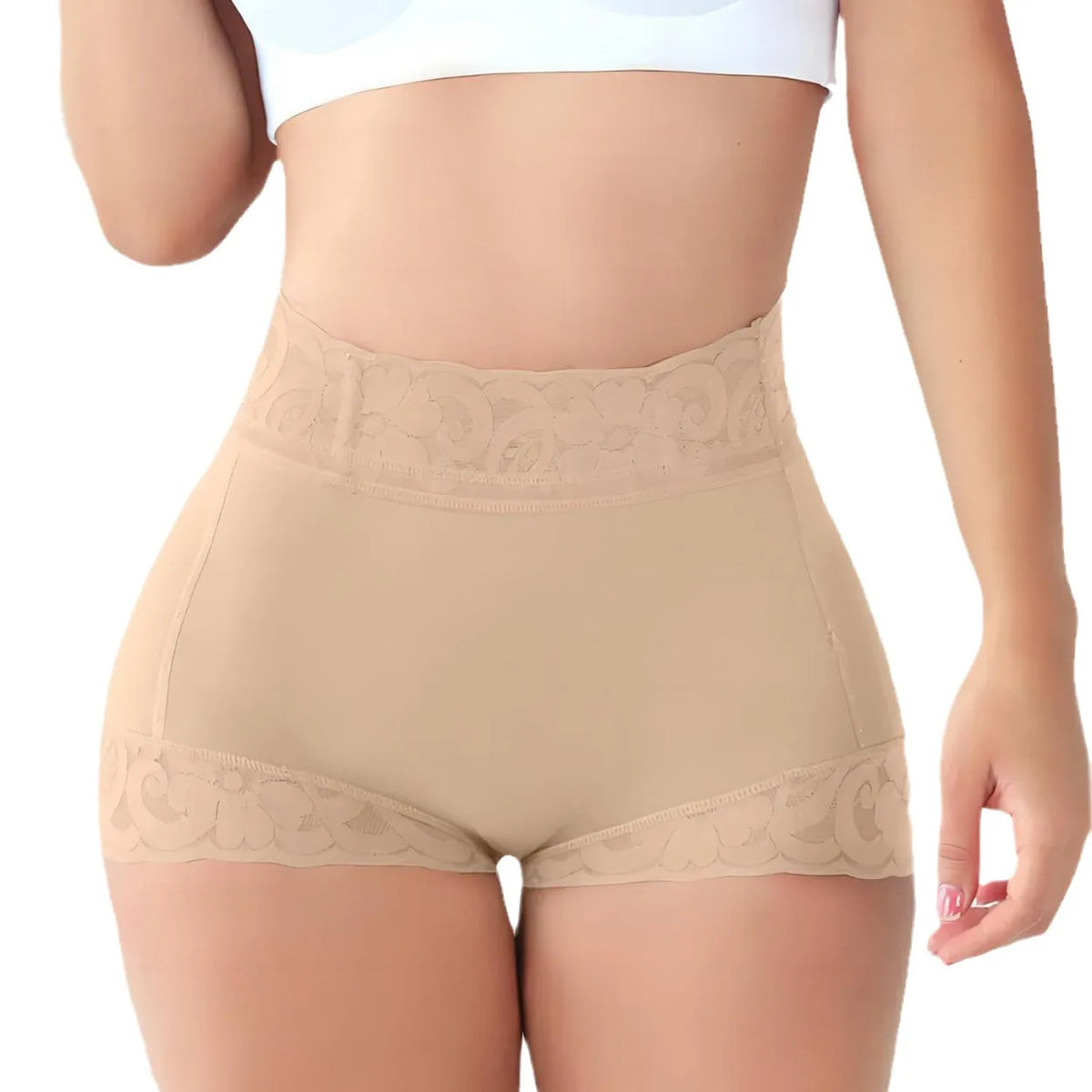 Faja-Style Butt Lifter Shapewear Shorts with Lace, XS–3XL - image 8