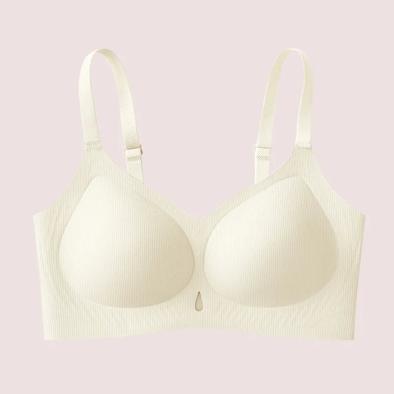 Wireless Push-Up Jelly Bra for Small Busts, Breathable Hollow-Out