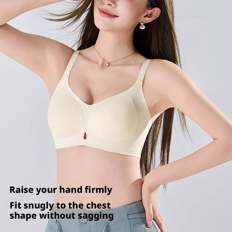 Invisible Jelly Soft Support Bra Push Up Small Bust Wireless Breathable Hollow