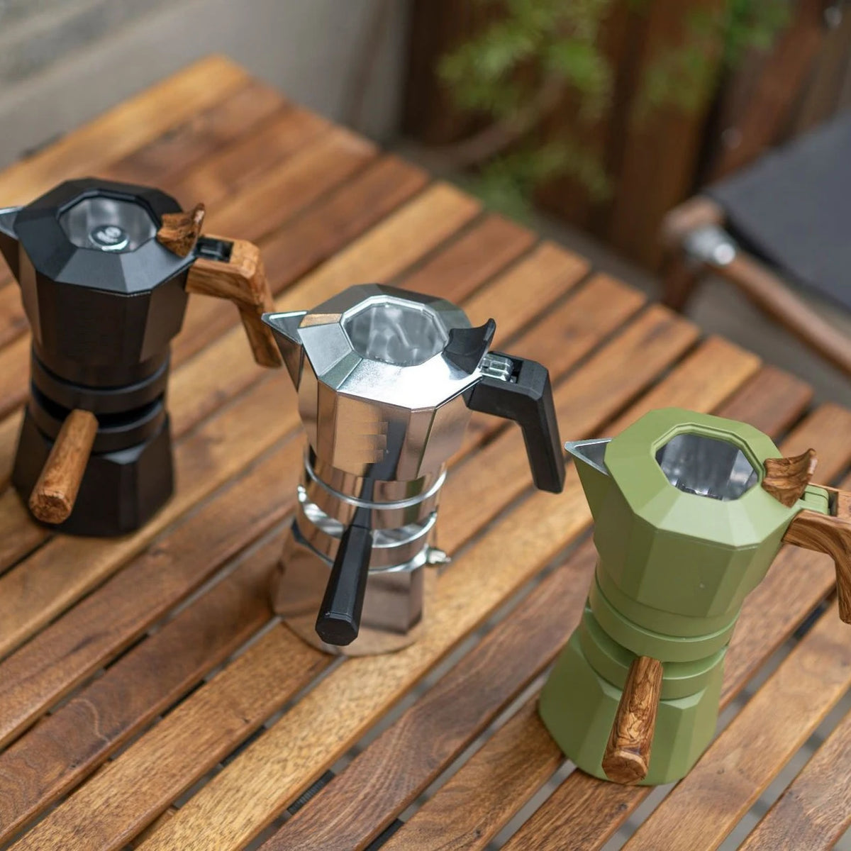 Italian Style Moka Pots Set Home & Garden Kitchen & Tabletop Ceramic Glass Metal Coffee