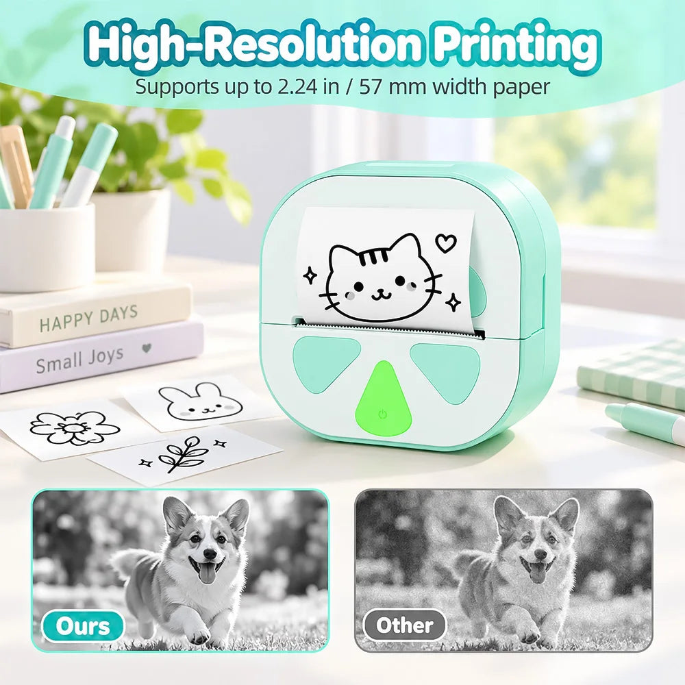 Inkless Bluetooth Label Printer for Home Organizing, 1300mAh Battery - image 3