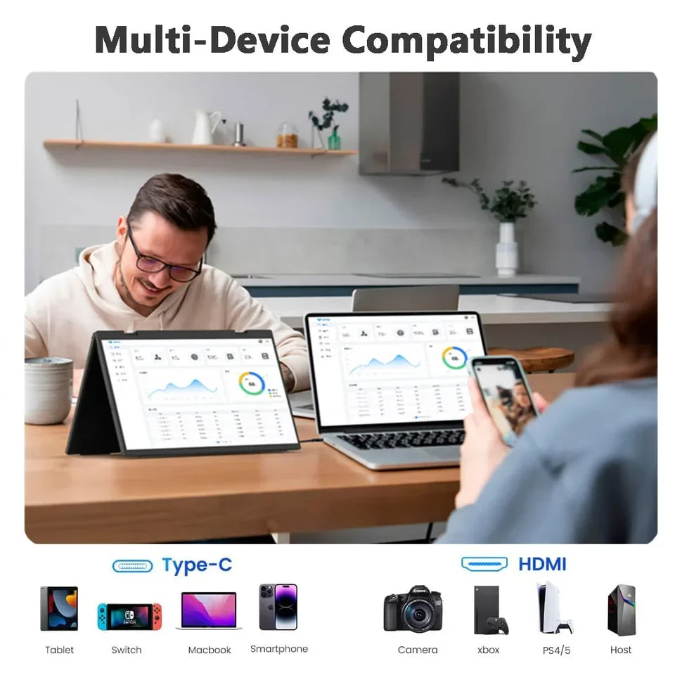 Stacked Dual 14" IPS Laptop Screen Extender, 1920x1200, 16:10 - image 4
