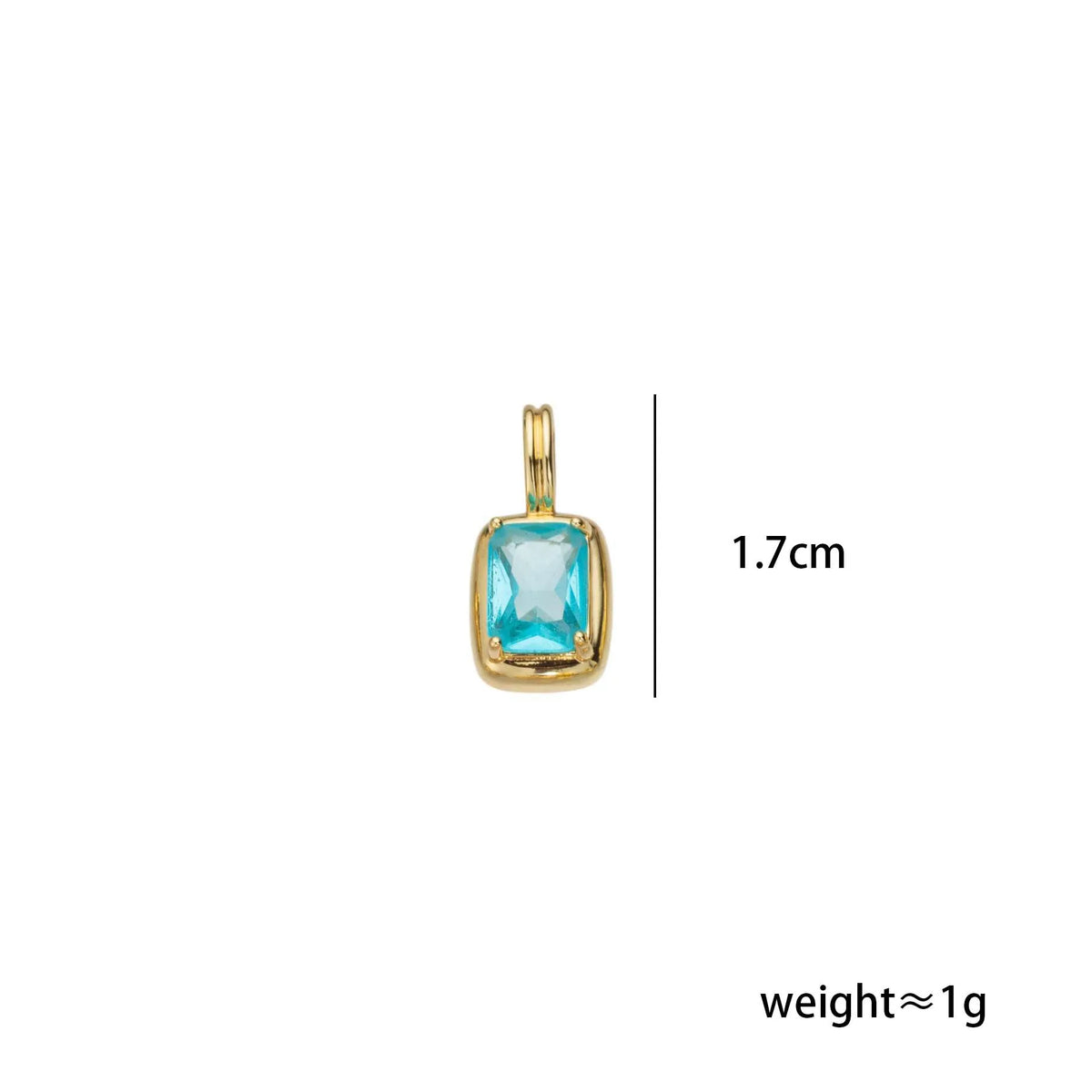 Geometric Zircon Birthstone Pendant on Copper for DIY Bag Charms - image 9