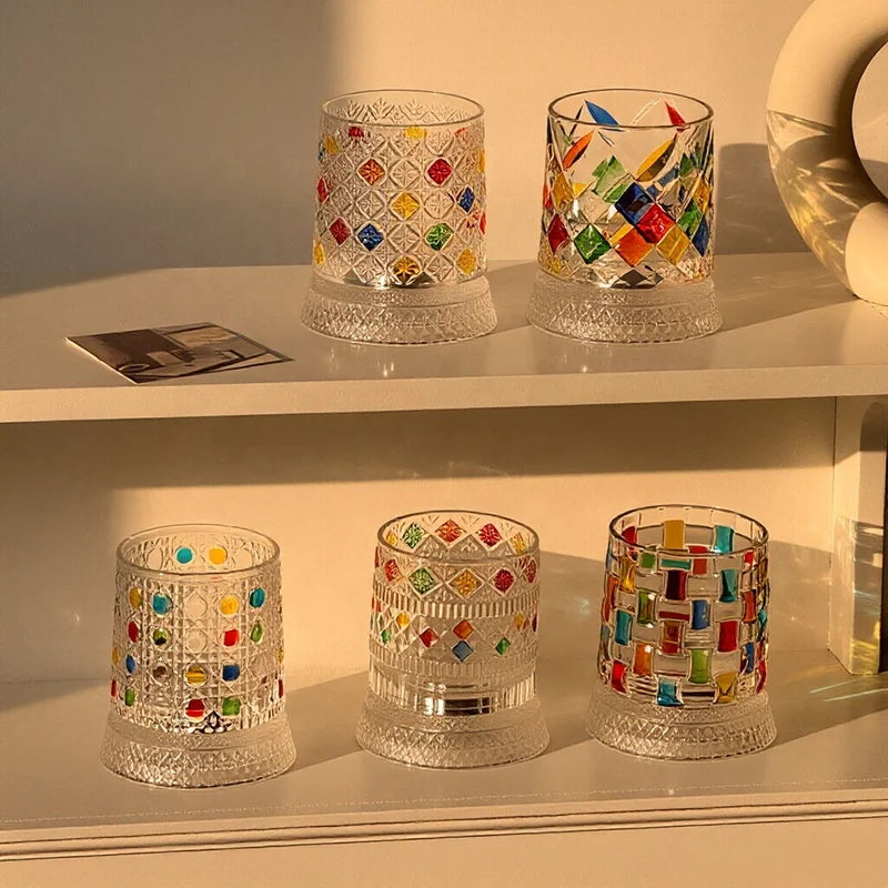 Hand-Painted Rotating Crystal Tipping Tumbler for Whiskey - image 5