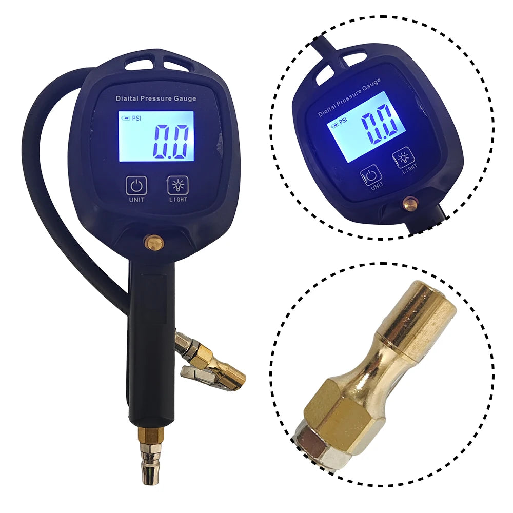 Digital Tire Inflator Gauge with Tread Depth Gauge for Air Compressors - image 2
