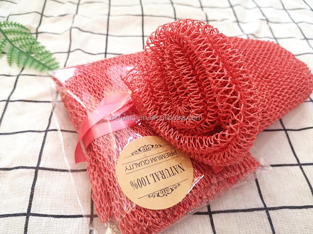 African Body Net Scrub for Bath and Shower, Knotless, 6 Colors