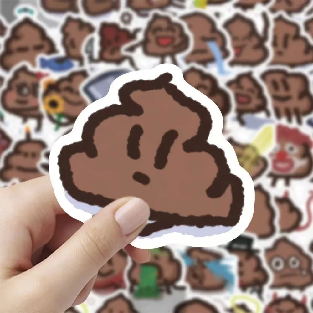 Funny Poop Emoji Stickers for Laptops and Water Bottles, 58 Pcs - image 6