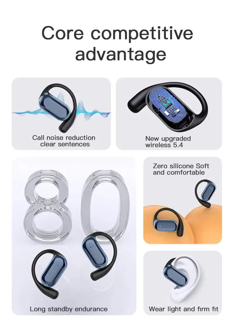 Open-Ear Hook Sports Earphones with Full-Color LCD Touch Screen - image 3