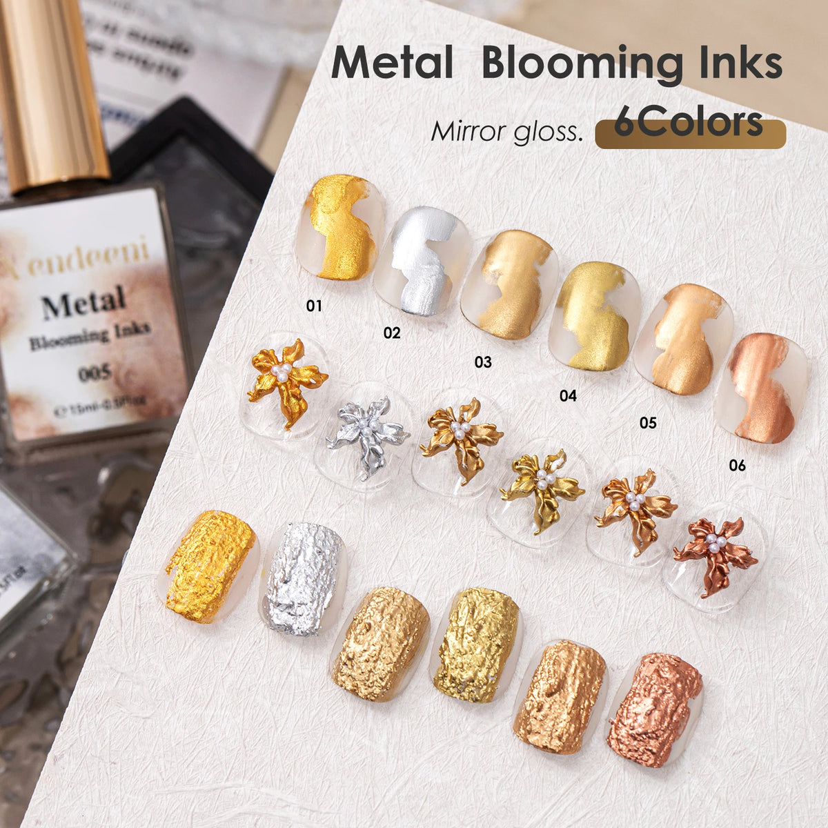 Metallic Blooming Liquid Gel with Metal Sheen, Soak-Off, 15 ml - image 6
