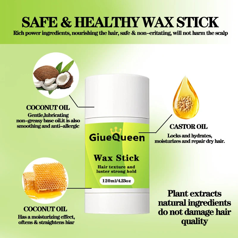 Hair Wax Stick for Hair Non-Greasy and Non-Sticky Flyaway Frizz Wax Stick Hair Styling