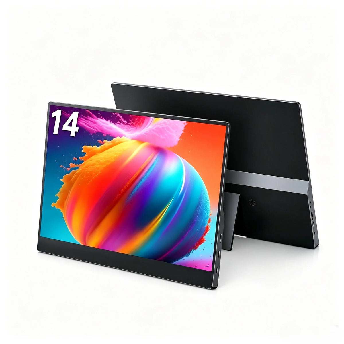 14" 1920x1200 IPS Portable Monitor, 16:10, Dual Speakers and Stand - image 3