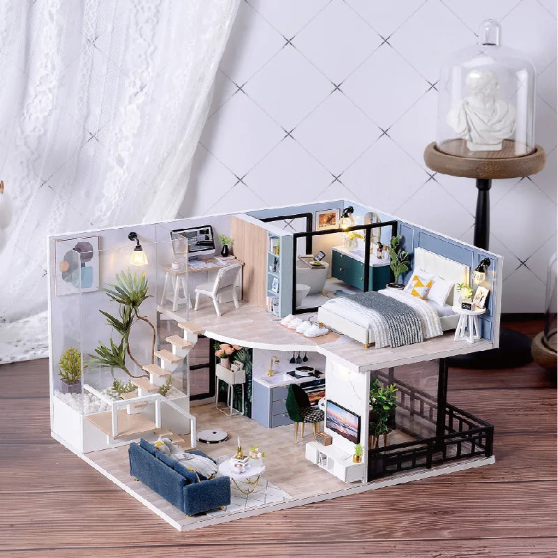 DIY Wooden Model Cottage Kit for Hand Assembly, 30 x 23.5 x 7 cm - image 2