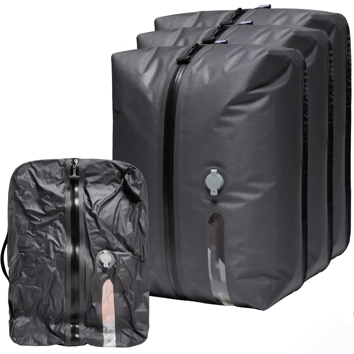 Air-Tight Vacuum Compression Travel Bag, Waterproof, Black - image 5