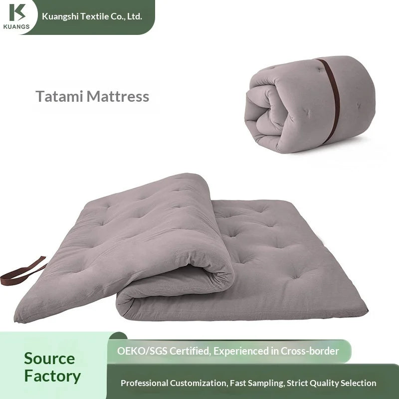Foldable Soft Hybrid Tatami Sleeping Mat Cotton Japanese Floor Zabuton Mattress 7.62cm