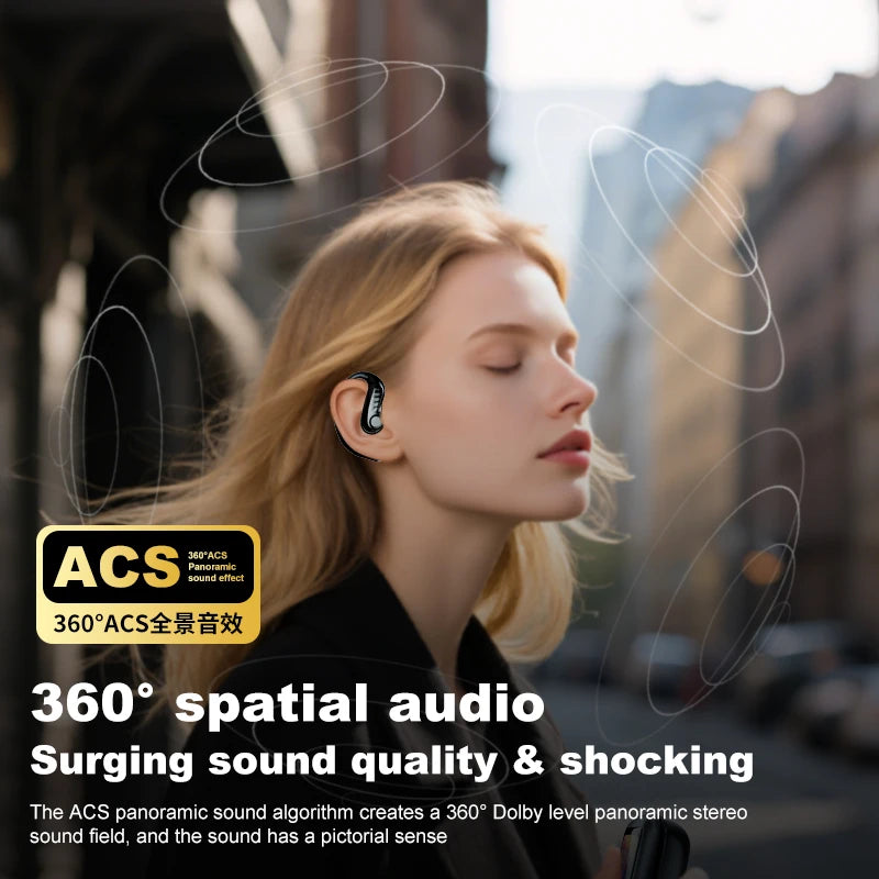 Open-Ear Gaming Earbuds with Smart Touch Screen and 600mAh Case - image 3