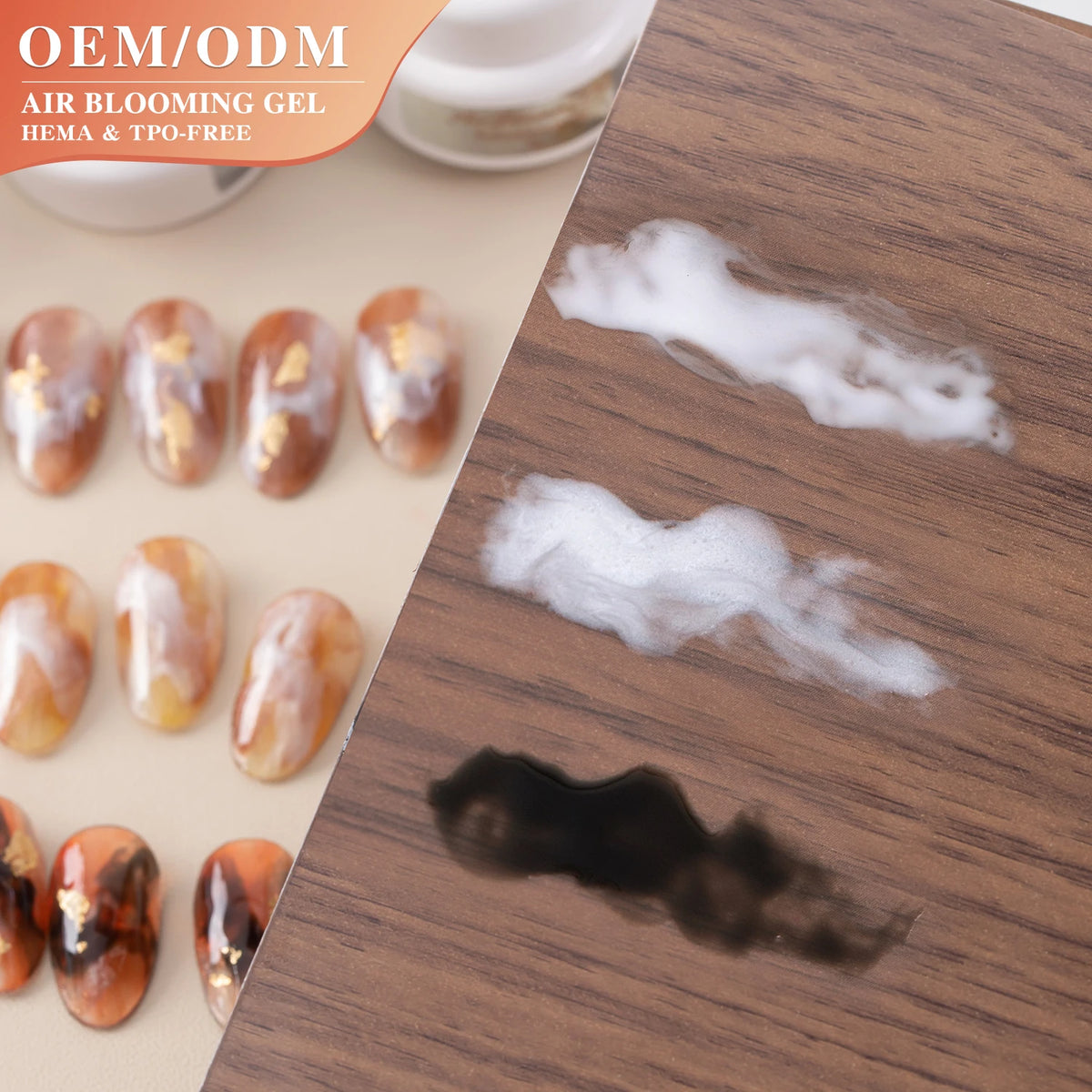 Vendeeni 3colors Air Blooming Gel TPO Hema Free Blooming Structure Gel Nail Art Salon