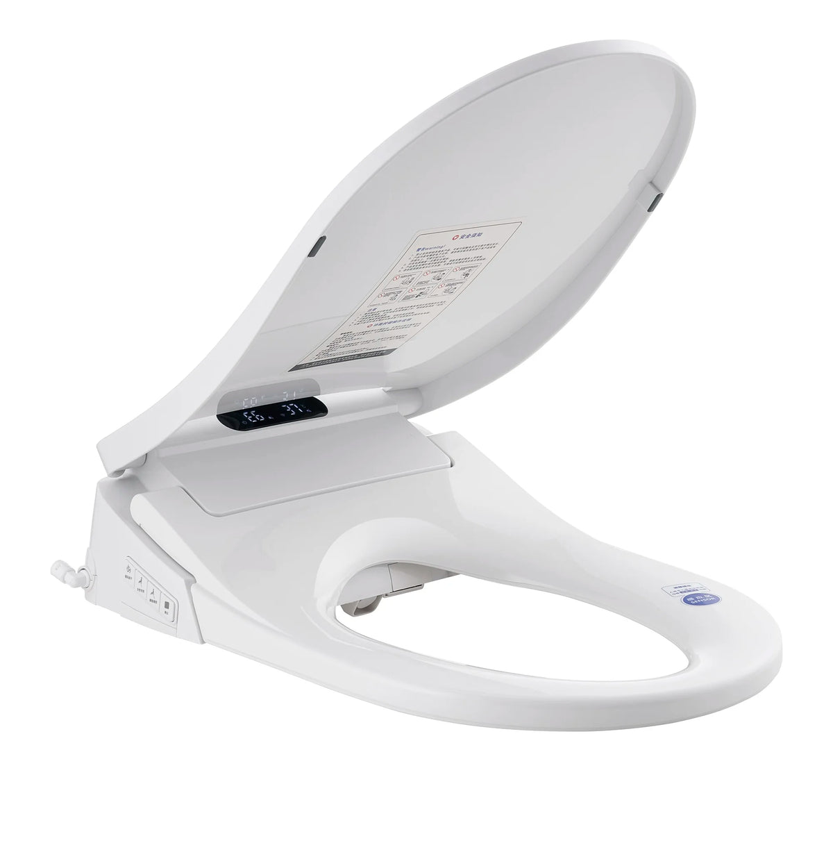 Heated Smart Bidet Seat with Warm Air Drying and Remote, Round - image 2