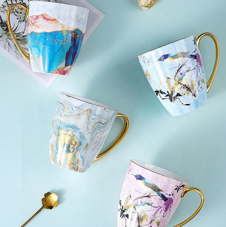 European-Style Bone China Mug for Coffee, Tea or Water, 400 ml - image 3