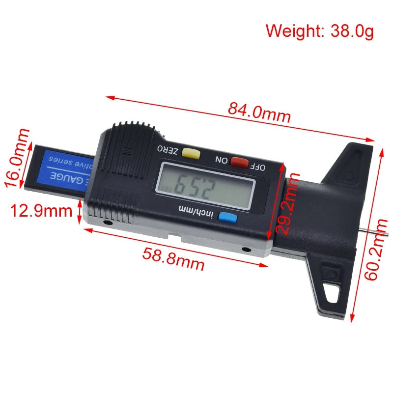 Digital Car Tire Tread Depth Gauge for Quick Glove Box Wear Checks - image 4