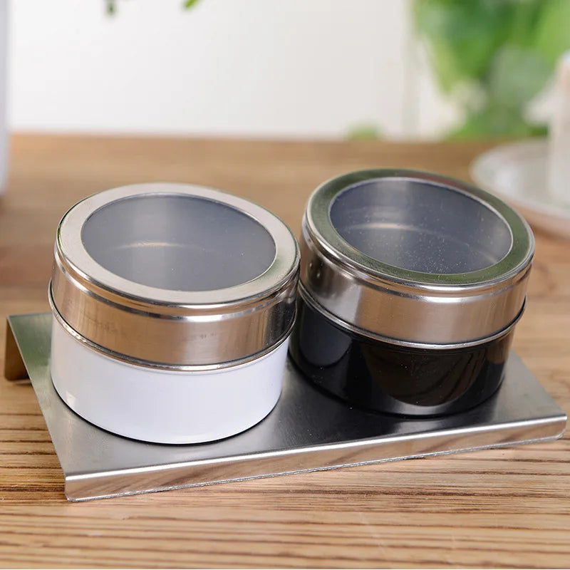 Magnetic Stainless Steel Spice Tins for Fridge, 200 mL, 2-Pack - image 6