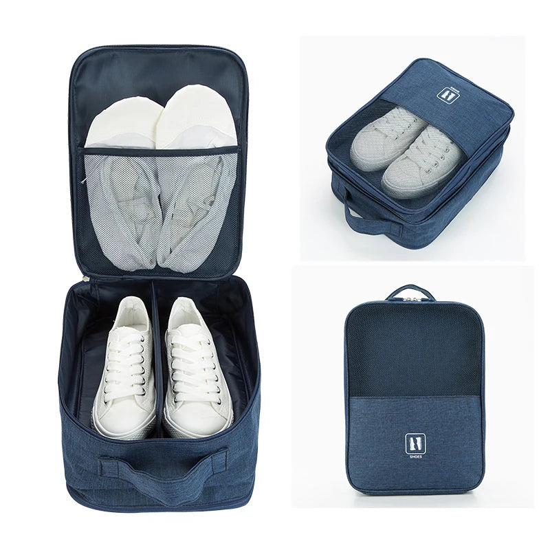 Waterproof 300D Polyester Sneaker Organizer with Shoe Compartment - image 2