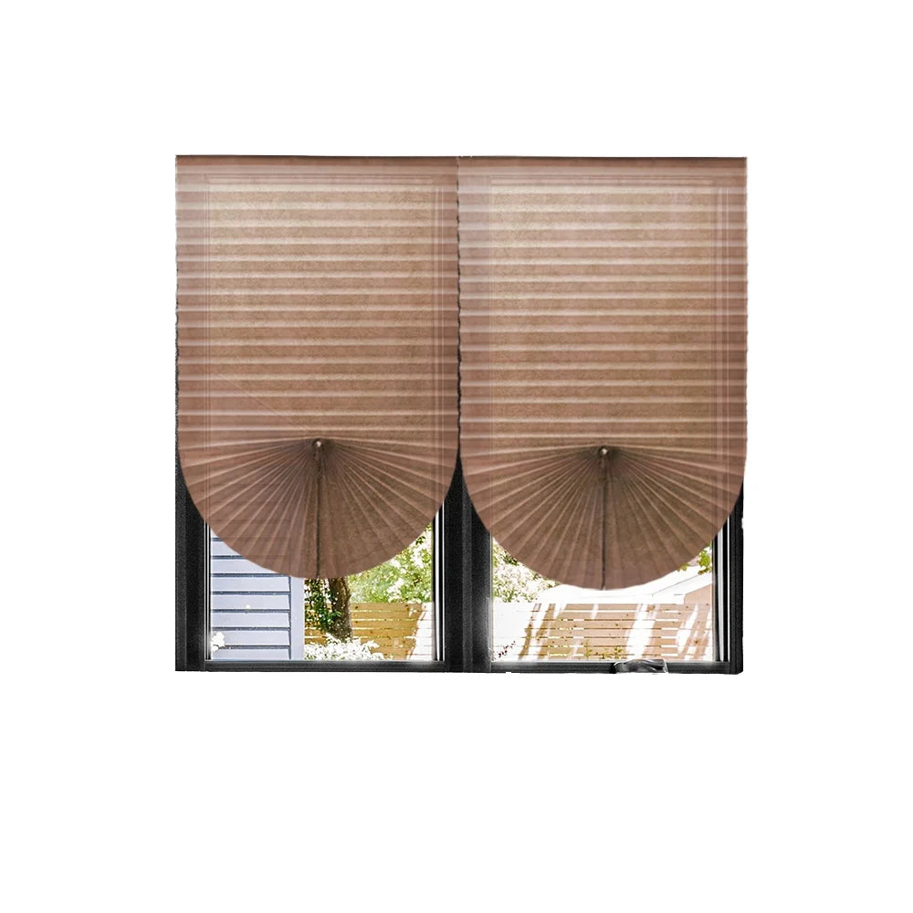 Cordless Semi-Sheer Pleated Paper Shades, Inside Mount, UV Blocking - image 4