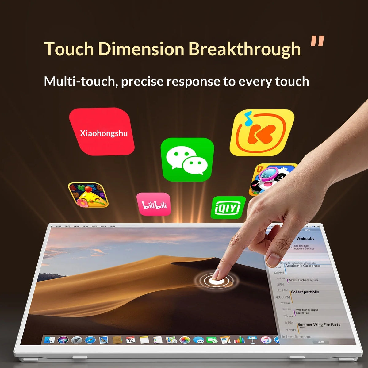 15.6" FHD IPS Touch Portable Monitor, Type-C, Battery Option - image 3