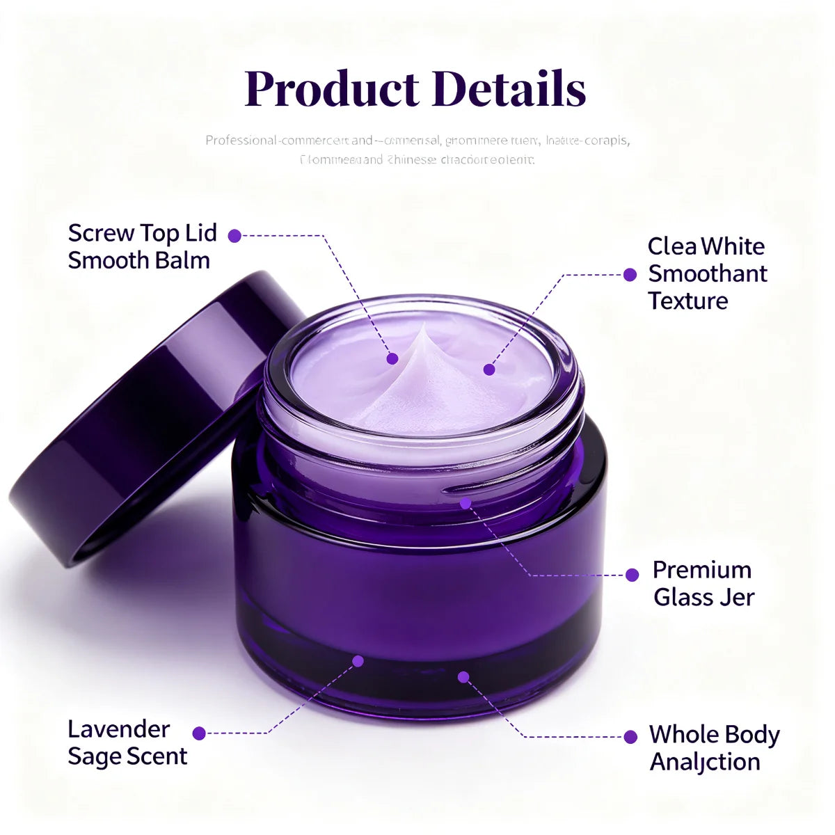 Whole Body Deodorant Balm Lavender Sage Scent 72 Hour Odor Control Aluminum Free Alcohol