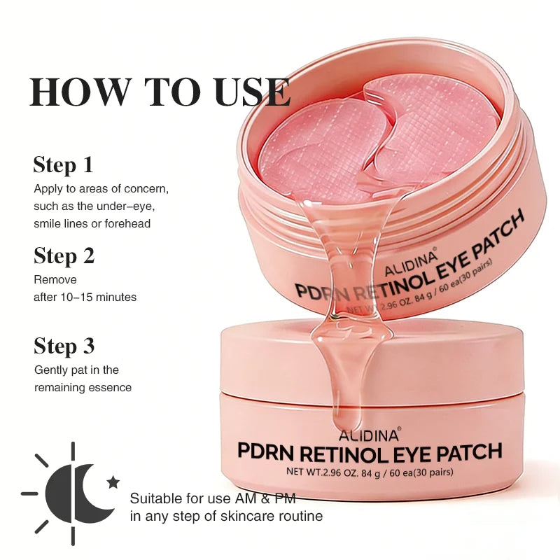 Fast Acting PDRN Retinol Eye Patch Reduce Wrinkles in 15min for Dark Circle Relief G