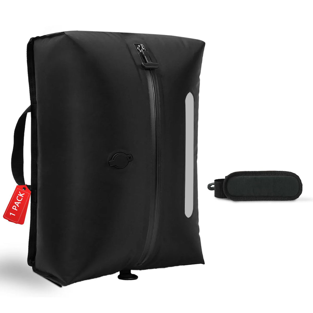 Air-Tight Vacuum Compression Travel Bag, Waterproof, Black
