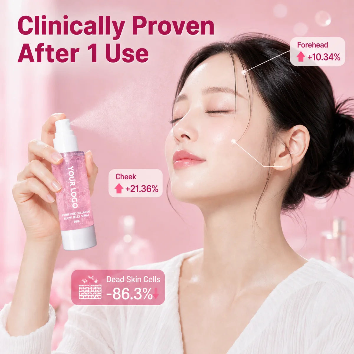 2-in-1 PDRN Collagen Jelly Mist and Setting Spray, 30 or 80 ml