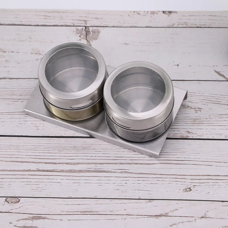 Magnetic Stainless Steel Spice Tins for Fridge, 200 mL, 2-Pack - image 4